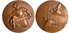 Médaille - Libération de Strasbourg, 1944, d'après R. Delamarre
SPL
Br ; 168.14 gr ; 68 mm