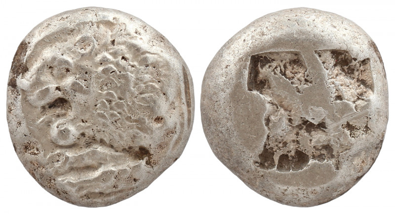 CARIA. Mylasa. AR Stater, Circa 500-450 BC. 

Obv: Forepart of lion left. 
Rev: ...
