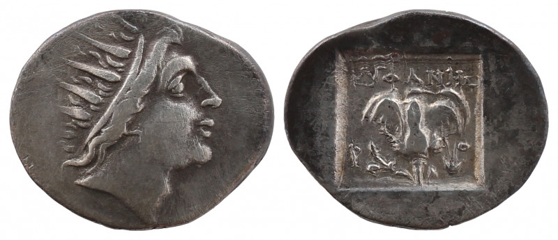 ISLANDS off CARIA, Rhodos. AR Drachm. Circa 88-84 BC. 'Plinthophoric' coinage. 
...