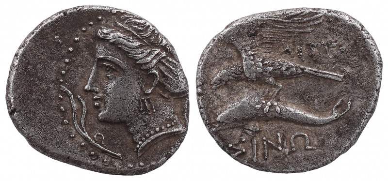 Paphlagonia, Sinope AR Drachm. Circa 330-300 BC. Astyo..., magistrate. 

Obv: He...