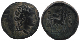 KINGS of BITHYNIA. Prusias II Kynegos. 182-149 BC. Æ (20.5mm, 4.43 g, 12h). Nikomedia mint.