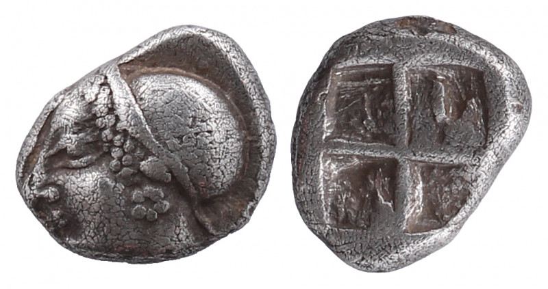 Ionia
Phokaia. Circa 521-478 BC. Diobol.
 
Obv: Head of a nymph to left, wearing...
