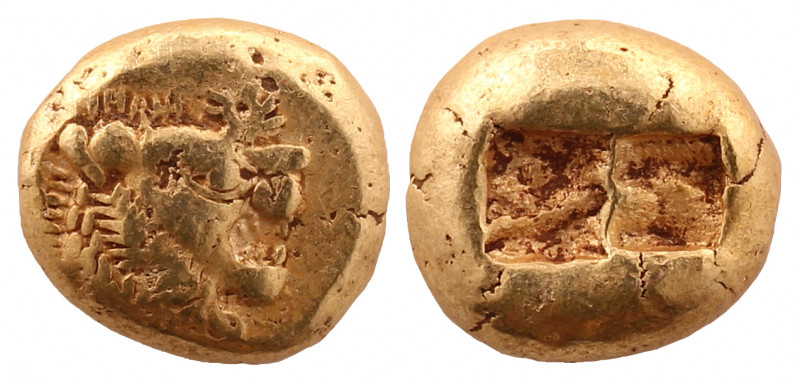 Kings of Lydia, Alyattes II to Kroisos, EL Trite, Sardes. Circa 610-546 BC.

Obv...