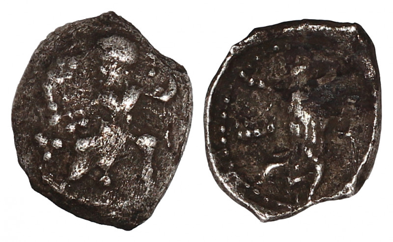 LYCAONIA. Laranda. Circa 324/3 BC. Obol. 

Obv: Baal seated left, torso facing, ...