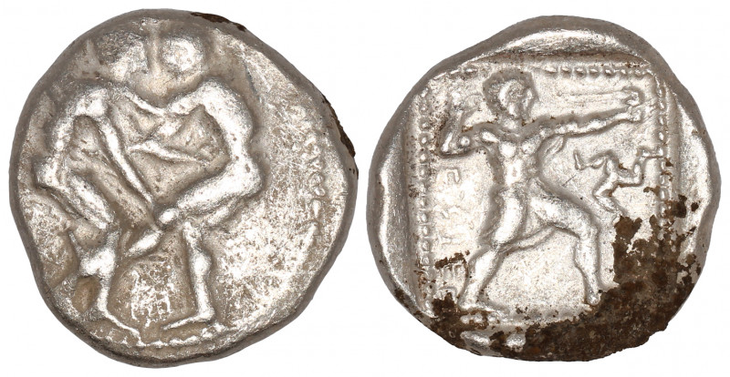 PAMPHYLIA. Aspendos. AR Stater. Circa 380-325 BC. of Circa 420-410 BC.

Obv:Two ...