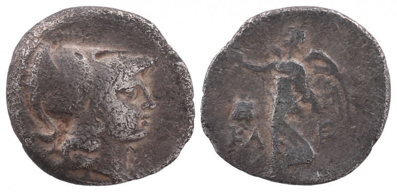 Pamphylia. Side, AR Drachm. Circa 183-175 BC. Kleuch-, magistrate.

Obv: Helmete...