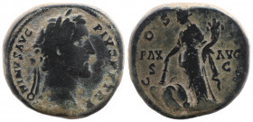 Antoninus Pius Æ Sestertius. Rome, AD 145-161.