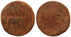 Divus Vespasian, AE Sestertius, Rome, struck under Titus, 80-81.