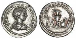 GETA as Caesar, AR Denarius. Rome, 198-209