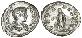Geta, as Caesar, 198-209. Denarius, Rome, 203-208.