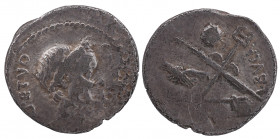 Julius Caesar, first half of March, 44 BC. Denarius with L. Aemilius Buca, Rome.