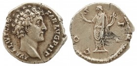 Marcus Aurelius, as Caesar, AR Denarius. Rome, AD 145-147.