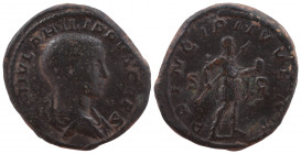 Philip II as Caesar. Sestertius; Philip II as Caesar; 245-247 AD, Rome, 244-6 AD.
