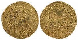 Theophilus, with Constantine and Michael II, 829-842. AV Solidus, Constantinople, 831-842.
