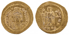Maurice Tiberius, 582-602. AV Solidus, Constantinople.