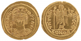 Maurice Tiberius AV Solidus. Constantinople, AD 583-602.