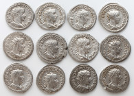 A lot of Twelve(12) Silver coins.