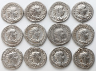 A lot of Twelve(12) Silver coins.