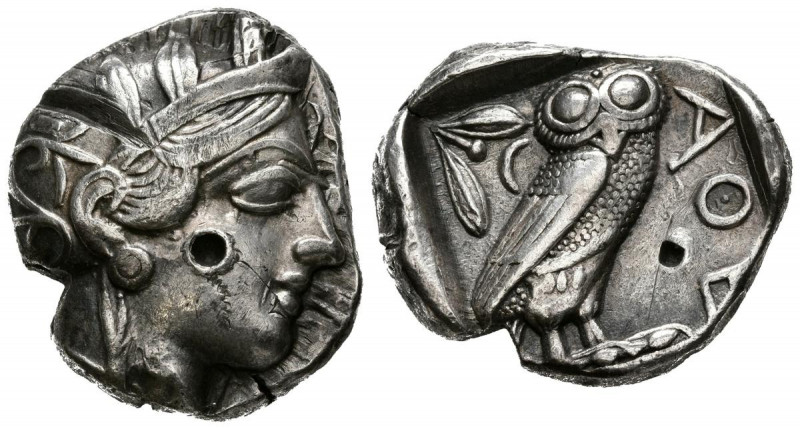 ATICA, Atenas. Tetradracma. (Ar. 16,91g/26mm). 454-404 a.C. (HGC 4, 1597; Kroll ...