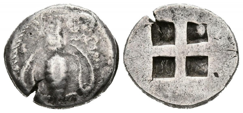 JONIA, Efesos. Dracma. (Ar. 2,92g/15mm). 500-420 a.C. (SNG Kayhan 140). Anv: Abe...