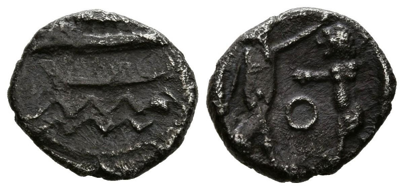 JUDAEA, Samaria. Obolo. (Ar. 0,81g/10mm). 401-365 a.C. Sidon. (HGC 10,240). Anv:...