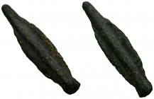 MOESIA, Istros. Moneda tipo flecha. (Ae. 3,65g/39mm). Siglo VI-Siglo V a.C. (SNG BM Black Sea 218). MBC+.