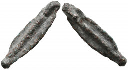 MOESIA, Istros. Moneda tipo flecha. (Ae. 3,69g/37mm). Siglo VI-Siglo V a.C. (SNG BN 218). MBC.
