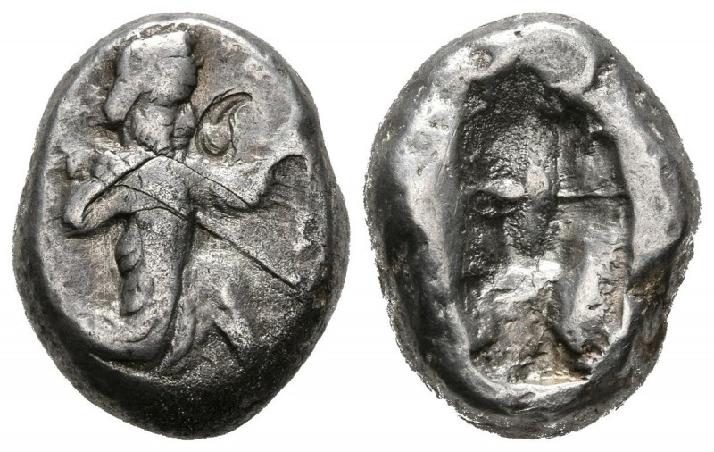 PERSIA, Reino Achaemenida. Siglos. (Ar. 5,52g/16mm). 485-420 a.C. Sardes. (BMC A...