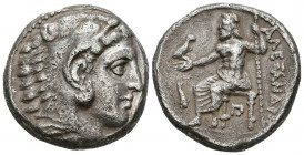 REYES DE MACEDONIA, Alejandro III el Grande. Tetradracma. (Ar. 16,98g/24mm). 316-311 a.C. Amphipolis. (Price 133). Anv: Cabeza de Hércules con piel de...