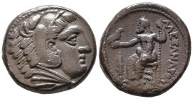 REYES DE MACEDONIA, Alejandro III el Grande. Tetradracma. (Ar. 16,90g/25mm). 220-215 a.C. ¿Ceca corintia?. (¿Price 703?). Anv: Cabeza de Alejandro III...