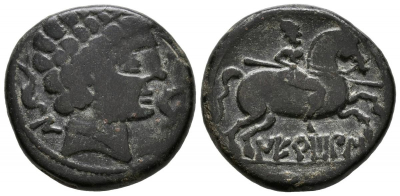 NERTOBIS (Calatorao, Zaragoza). As. (Ae. 8,94g/23mm). 120-20 a.C. (FAB-1772). An...