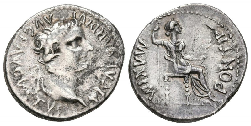 TIBERIO. Denario. (Ar. 3,62g/19mm). 36-37 d.C. Lugdunum. (RIC 28). Anv: Cabeza l...