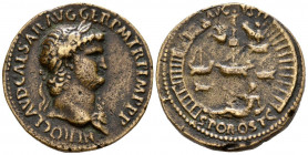 NERON. Sestercio tipo paduano. (Ae. 16,71g/33mm). 1500-1570 (ca). Anv: Cabeza laureada de Nerón a derecha, alrededor leyenda: NERO CLAVD CAESAR AVG GE...
