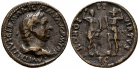 VITELIO. Medallón. (Ae. 19,27g/33mm). 1500-1570. (Klawans 1, copia paduana de un modelo de Giovanni Cavino). Anv: Cabeza laureada de Vitelio a derecha...
