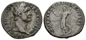 DOMICIANO. Denario (Ar. 3,29g/21mm). 88-89 d.C. Roma. (RIC 134). Anv: Busto laureado de Domiciano a derecha, alrededor leyenda: IMP CAES DOMITAN GERM ...