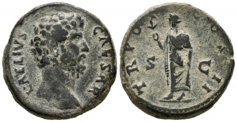 AELIO. As. (Ae. 10,54g/26mm). 137 d.C. Roma. (RIC 1067). Anv: Cabeza de Aelio a ...
