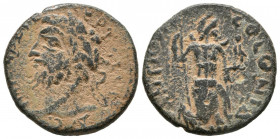 SEPTIMIO SEVERO. Ae21. (Ae. 5,08g/21mm). 193-211 d.C. Antioquía. (SNG France 1118). Anv: Busto laureado a izquierda de Septimio Severo, alrededor leye...