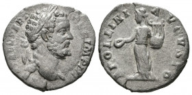 SEPTIMIO SEVERO. Denario. (Ar. 2,07g/18mm). 195 d.C. Alejandría. (RIC 345). Anv: Cabeza laureada de Septimio Severo a derecha, alrededor leyenda: IMP ...
