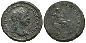 CARACALLA. Sestercio. (Ae. 25,13g/32mm). 210-213 d.C. Roma. (RIC 512d). MBC. Campos rebajados. Ejemplar muy escaso.