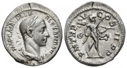 ALEJANDRO SEVERO. Denario. (Ar. 2,82g/21mm). 226 d.C. Roma. (RIC 53). Anv: Busto laureado y drapeado de Alejandro Severo a derecha, alrededor leyenda:...