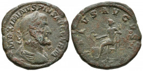 MAXIMINO I. Sestercio. (Ae. 24,41g/33mm). 235-236 d.C. Roma. (RIC 85). Anv: Busto lauread y drapeado de Maximino I a derecha, alrededor leyenda: MAXIM...