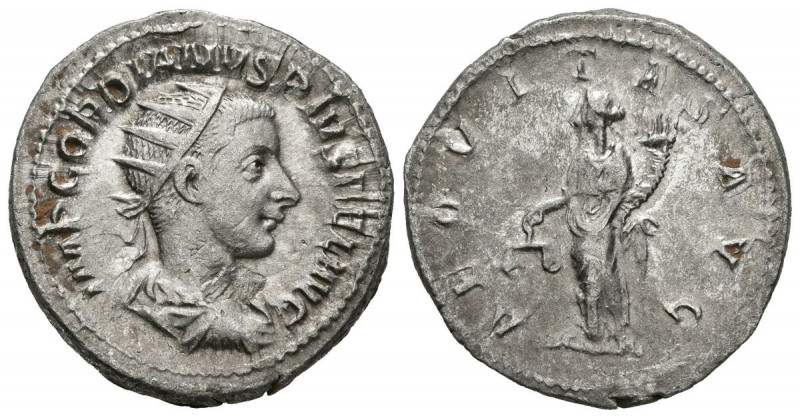 GORDIANO III. Antoniniano. (Ar. 4,49g/22mm). 240 d.C. Roma. (RIC 63). Anv: Busto...