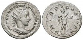 GORDIANO III. Antoniniano. (Ar. 4,03g/23mm). 241-243 d.C. Roma. (RIC 93). Anv: Busto radiado y drapeado de Gordiano III a derecha, alrededor leyenda: ...