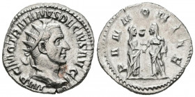 TRAJANO DECIO. Antoniniano. (Ar. 4,31/22mm). 249-251 d.C. Roma. (RIC 41a). Anv: Busto radiado y drapeado de Trajano Decio a derecha, alrededor leyenda...