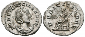 HERENNIA ETRUSCILLA. Antoniniano. (Ar. 3,75g/24mm). 250 d.C. Roma. (RIC 59b). Anv: Busto diademado y drapeado de Herennia Etruscilla a derecha, alrede...