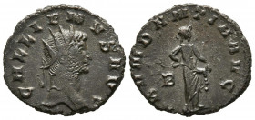 GALIENO. Antoniniano. (Ae. 2,92g/19mm). 265-267 d.C. Roma. (RIC 157). Anv: Cabeza radiada de Galieno a derecha, alrededor leyenda: GALLIENVS AVG. Rev:...
