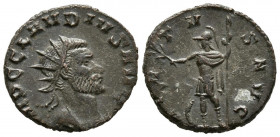 CLAUDIO II. Antoniniano. (Ae. 3,33g/20mm). 268-270 d.C. Roma. (RIC 109). Anv: Busto radiado, drapeado y con coraza a derecha, alrededor leyenda: IMPC ...