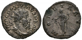 POSTUMO. Antoniniano (Ar. 3,37g/21mm). 262 d.C. Colonia. (RIC 75) Anv: Busto radiado y drapeado de Póstumo a derecha, alrededor leyenda: IMP C POSTVMV...