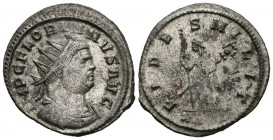FLORIANO. Antoniniano. (Ve. 3,36g/24mm). 276 d.C. Roma. (¿RIC 30?). Anv: Busto readiado, drapeado y con coraza a derecha, alrededor leyenda: IMP C FLO...