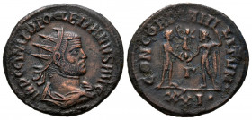 DIOCLECIANO. Antoniniano. (Ae. 3,30g/22mm). 284-293 d.C. Cícico. (RIC 306). Anv: Busto radiado y drapeado de Diocleciano a derecha, alrededor leyenda:...